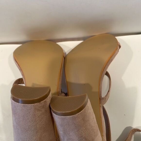 NEW Sandalup Strappy Nude Sandals Size 10 - Picture 6 of 7